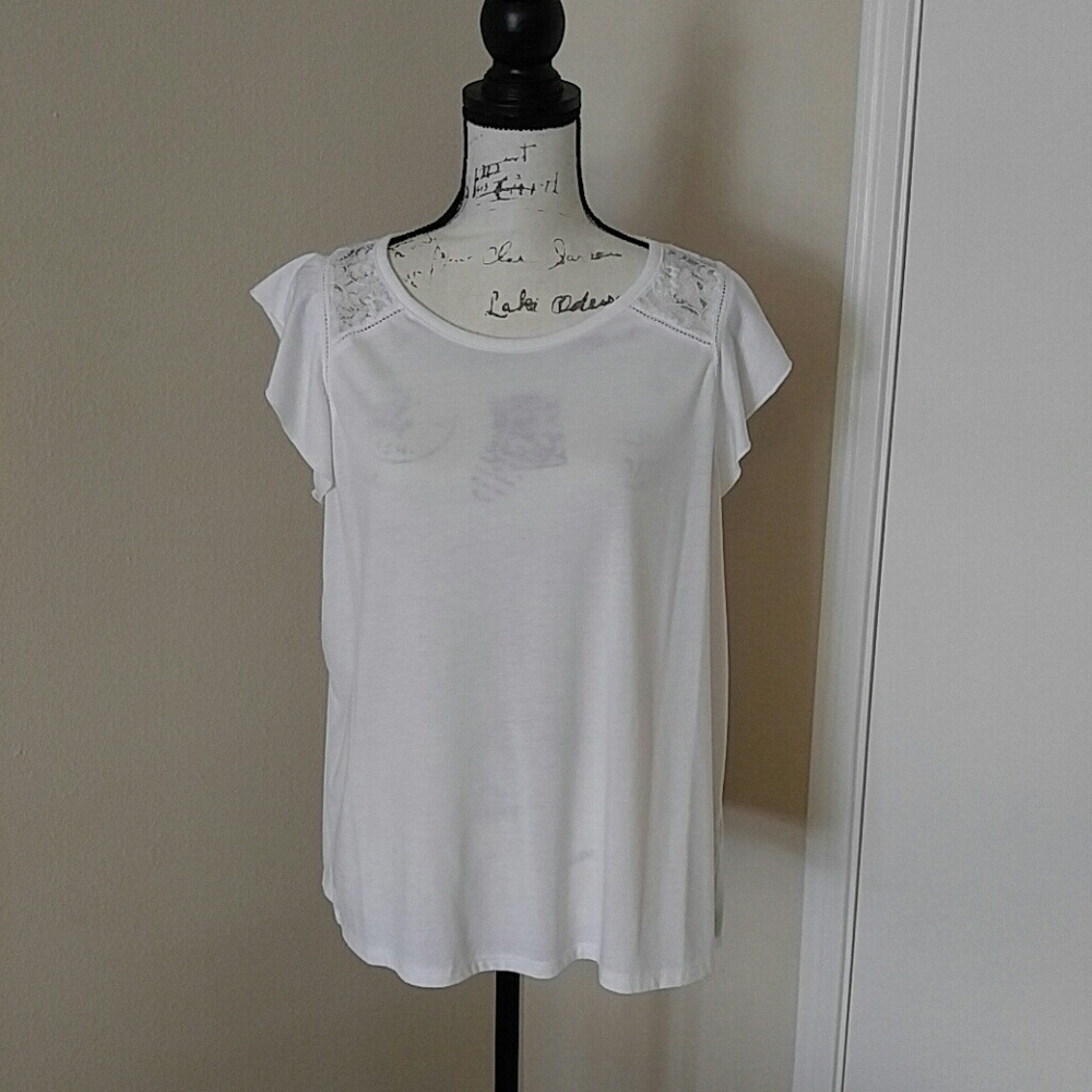 Cloud Chaser offwhite lace detailed shirt